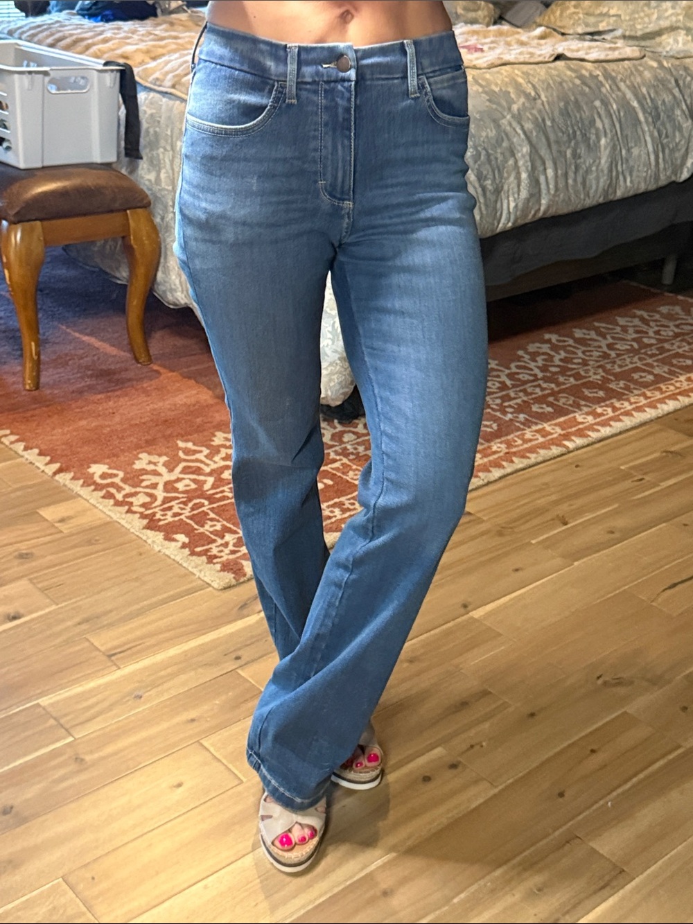Wrangler Mid-Blue Flare Jeans Lainey Wilson Bespoke Boot